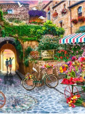 Flower Market by Jason Taylor - ORALOA - NEW Diamond Painting